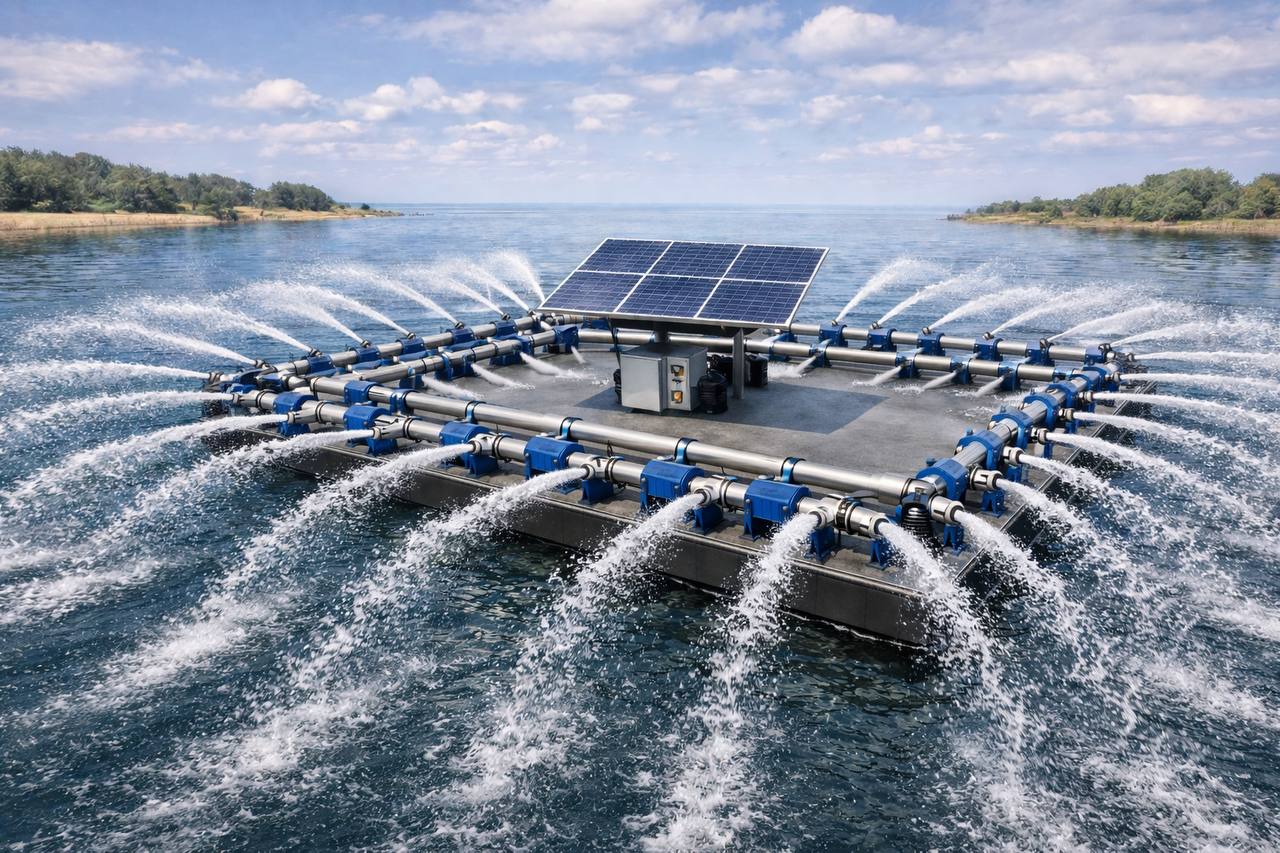 OMGEN Barge Unit on lake